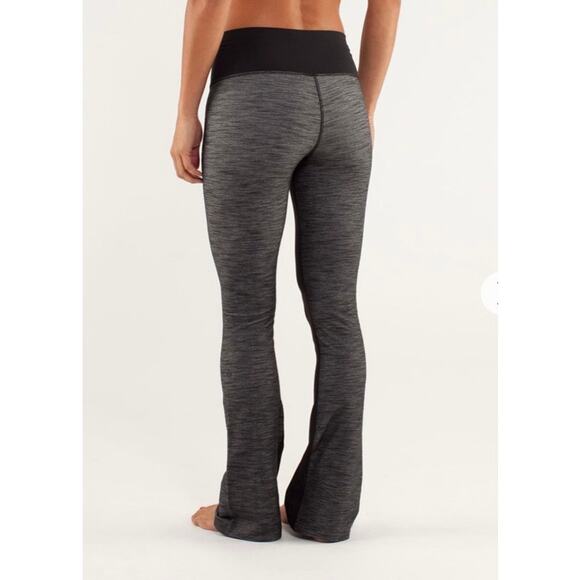 Lululemon Athletica Women’s Colorblock Barre Pulse Pants Heathered Black Size 12 - Picture 2 of 12